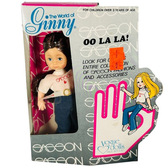 The World of Ginny Vogue Dolls Sasson 1981 Hairstyles 30-1966/B Brunette Brown - Picture 1 of 10